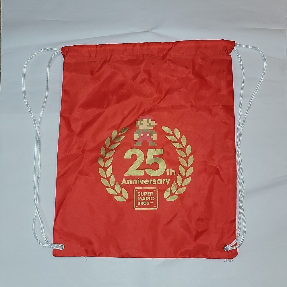 Nintendo Super Mario Bros 25th Anniversary Backpack Satchel Cinch Bag Collector